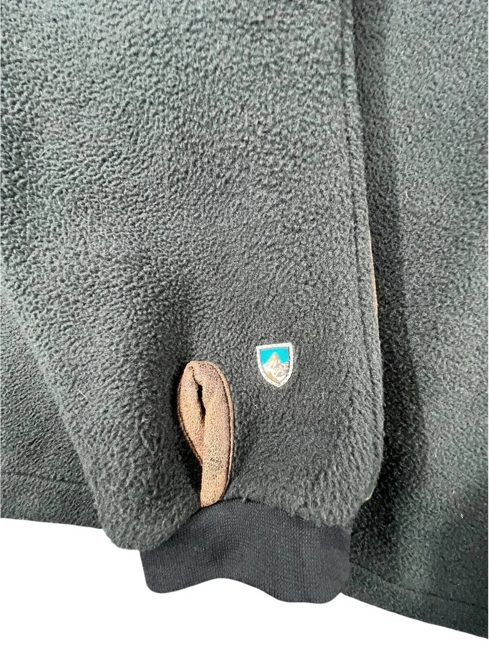 KÜHL Men’s XL Fleece Jacket Brown Contrast Full Zip Outdoor Western